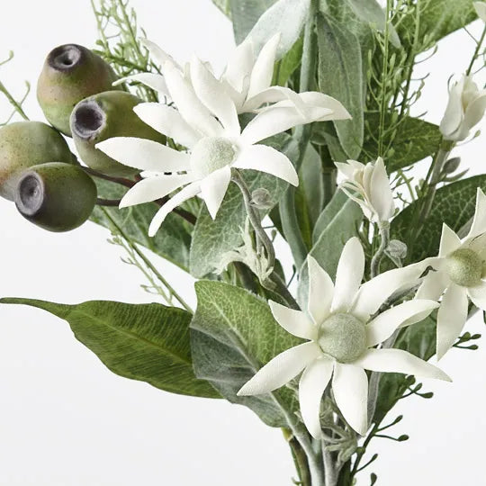 Flannel Flower Mix Bouquet Cream Green 33cm - Pack of 6