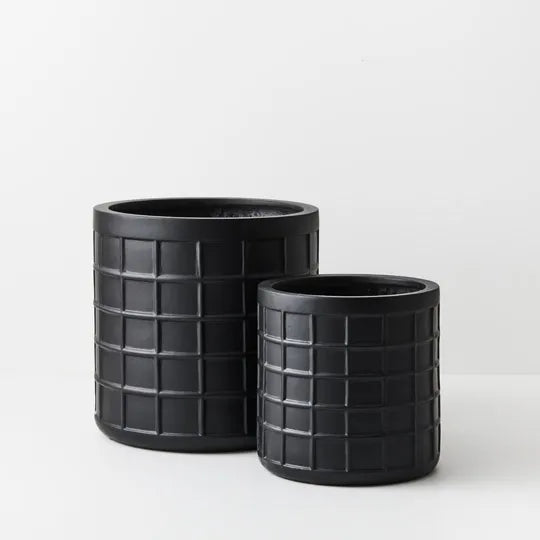 Jardin Black Pot - Set of Two