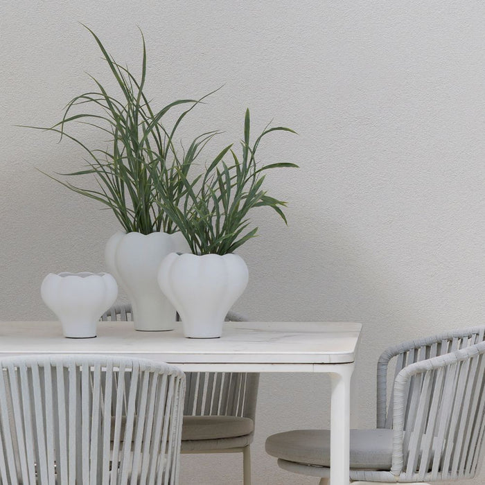 Pot Aura White 25cm x 25cm Pack of 2