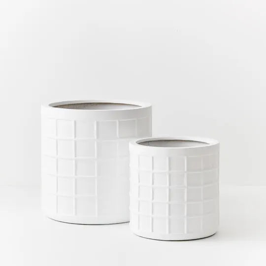 Jardin White Pot - Set of Two