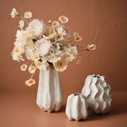 Vase Rastina Ivory 34cm Pack of 2