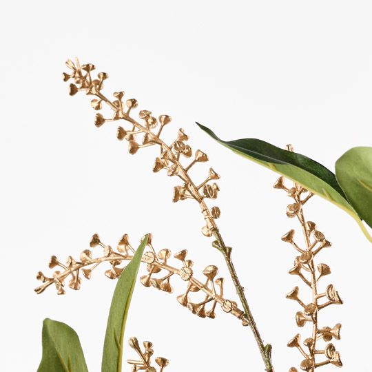 Laurel Leaf Bud Spray Green Gold 99cm Pack of 12