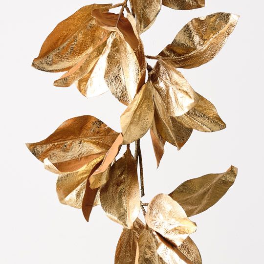 Magnolia Leaf Garland Gold 180cm Pack of 4