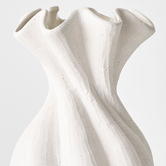 Gustel Twist Vase White 40cm Pack of 2