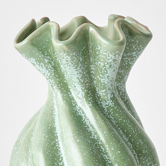 Gustel Twist Vase Pickle Green 30cm Pack of 2