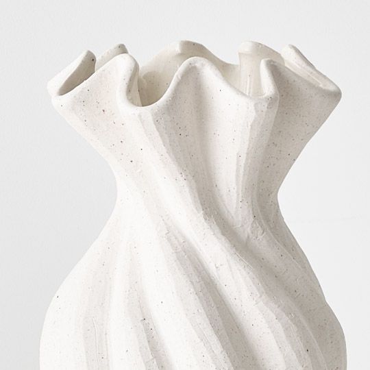 Gustel Twist Vase White 30cm Pack of 2