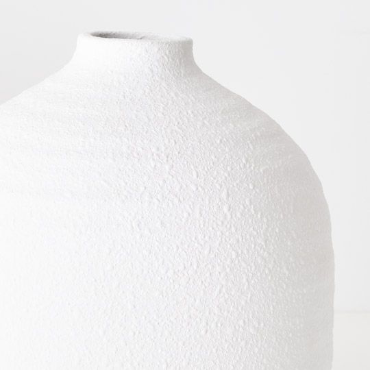 Vase Bowie White 20cm Pack of 2