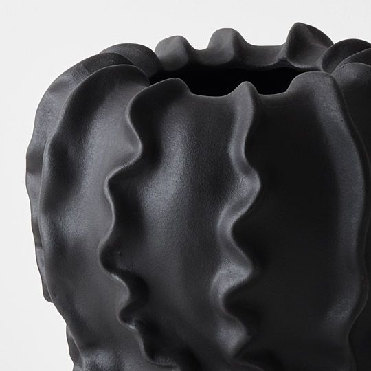 Zasha Vase Black 31cm Pack of 2