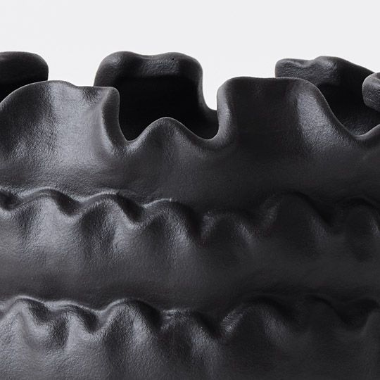 Zenika Pot Black 22cm Pack of 2