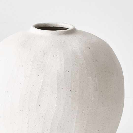 Alecta Pot White Chalk 28cm Pack of 2