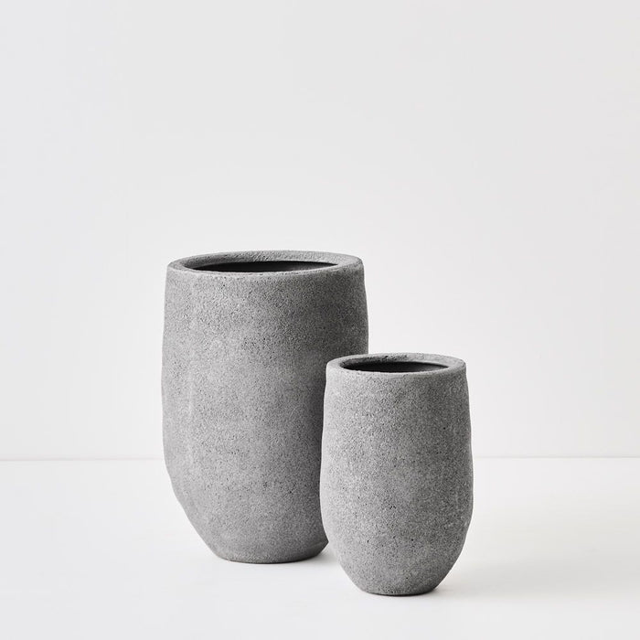 Pot Buta Grey Sand Set of Two 44cm