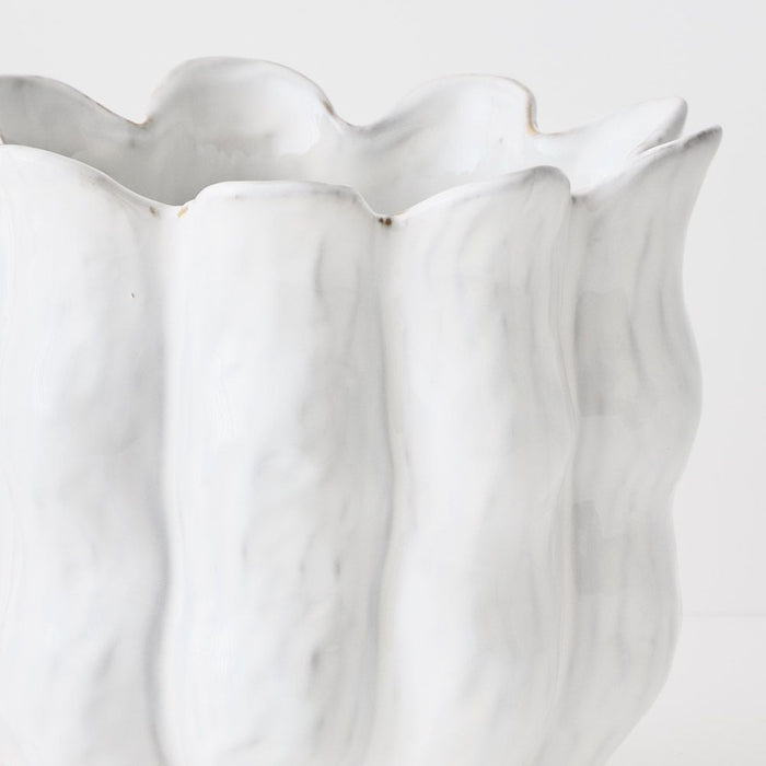 Oliva Pot Winter White 24cm x 24cm Pack of 2