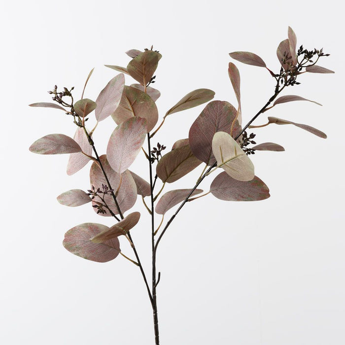 Eucalyptus Seed Spray Burgundy Green 83cm Pack of 12