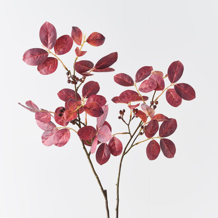 Berry Leaf Spray Burgundy 88cm Pack of 12