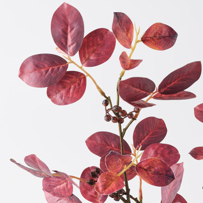 Berry Leaf Spray Burgundy 88cm Pack of 12