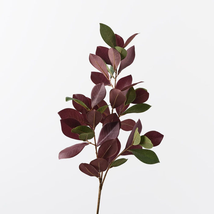 Pomegranate Leaf Spray Burgundy Green 78cm Pack of 12