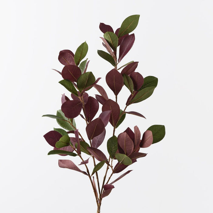 Pomegranate Leaf Spray Burgundy Green 96cm Pack of 12