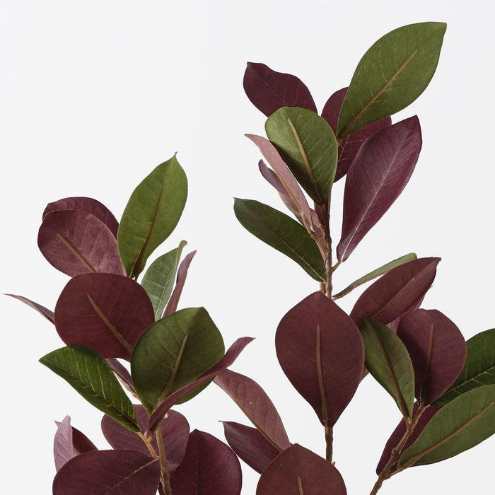 Pomegranate Leaf Spray Burgundy Green 96cm Pack of 12