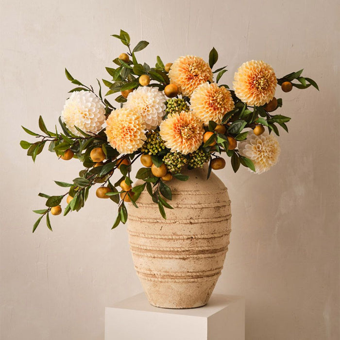 Dahlia Peach Yellow 63cm Pack of 12