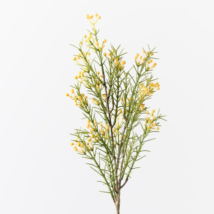 Wax Flower Bud Spray Yellow 55cm Pack of 12