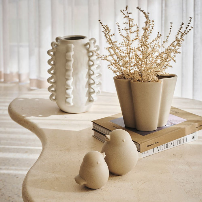 Wild Asparagus Fern Bush Ivory 40cm Pack of 12