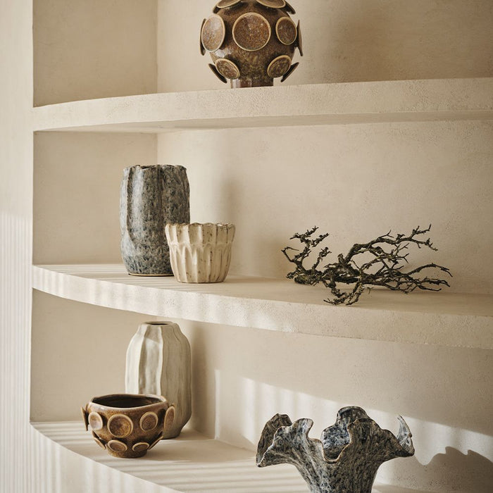Vase Olbia Grey Wash 28cm x 18cm Pack of 2