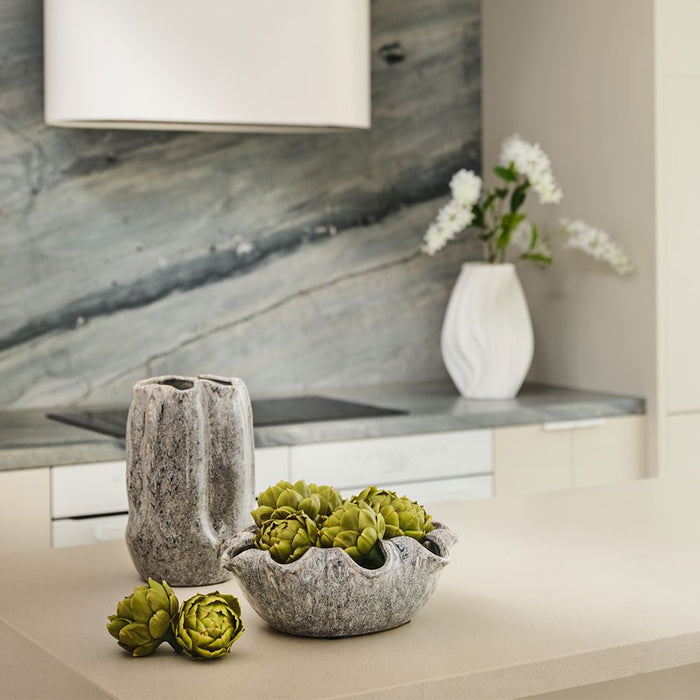 Vase Olbia Grey Wash 28cm x 18cm Pack of 2