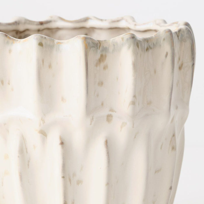 Haili Pot 22cm Ivory - Pack of 2 - FLORA DESIGNS