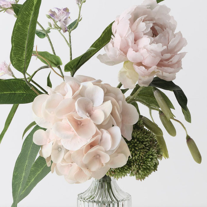 Hydrangea Peony Mix in Vase Light Pink 40cm