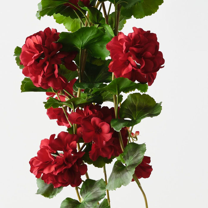 Artificial Geranium Hanging Bush 92cm Red - Pack of 6 - FLORA DESIGNS
