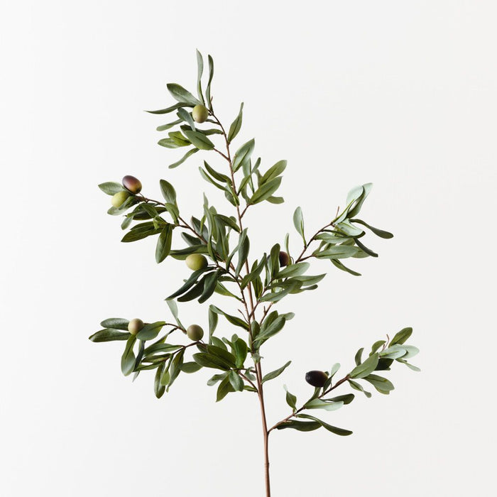 Olive Leaf Spray 96cm Green Burgundy - Pack of 12