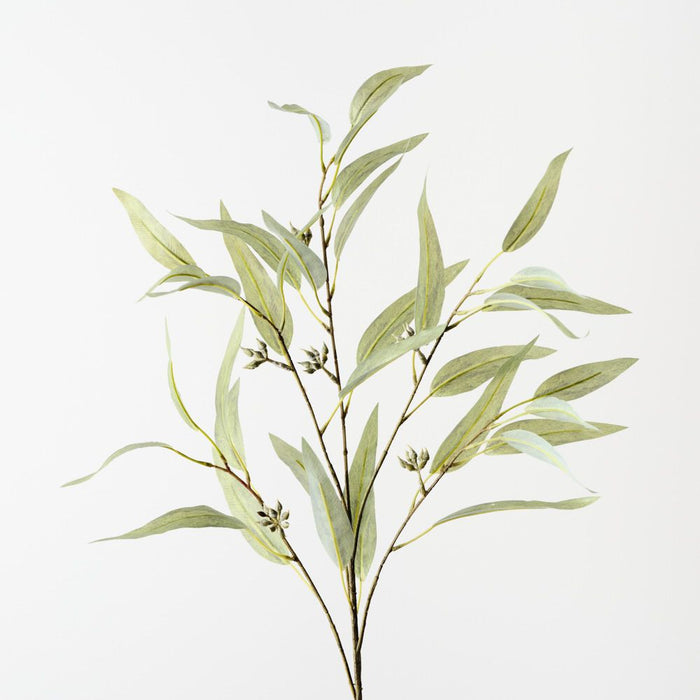 Eucalyptus Seed Spray 90cm Green Grey - Pack of 12