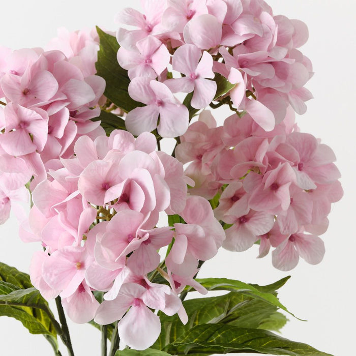 Artificial Hydrangea Bush 52cm Light Pink - Pack of 12 - FLORA DESIGNS
