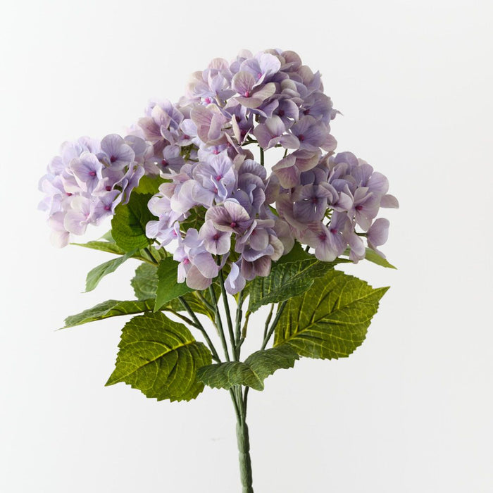 Artificial Hydrangea Bush 52cm Lavender - Pack of 12 - FLORA DESIGNS