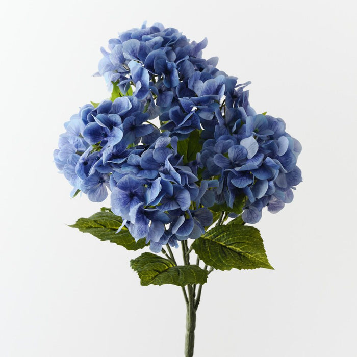 Artificial Hydrangea Bush 52cm Royal Blue - Pack of 12 - FLORA DESIGNS
