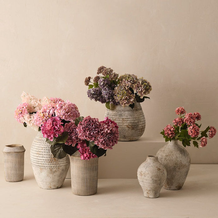 Artificial Hydrangea Cone 74cm Lavender Purple - Pack of 2 - FLORA DESIGNS