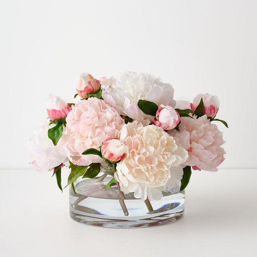 Peony Mix in Vase 33cm Light Pink - FLORA DESIGNS