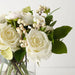 Rose Ranunculus Mix in Vase 35cm White Green