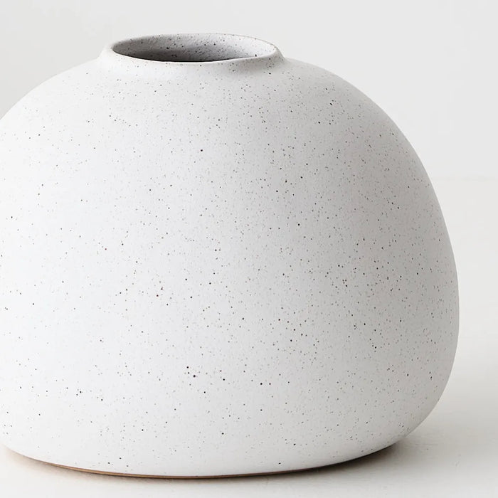 Kenji Bulb Vase White Sand 16cm - Set of 2