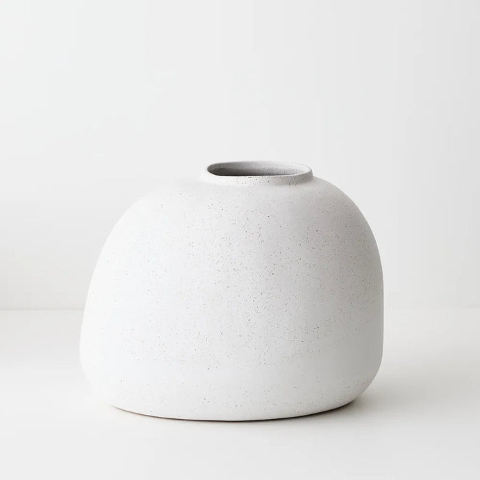 Kenji Bulb Vase White Sand 25cm - Set of 2