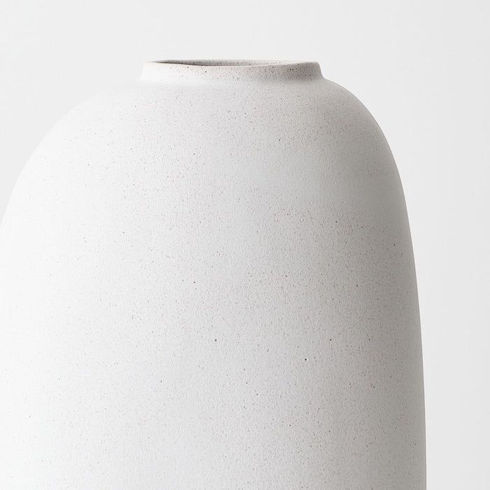 Kenji Bulb Vase 40cm White Sand - FLORA DESIGNS