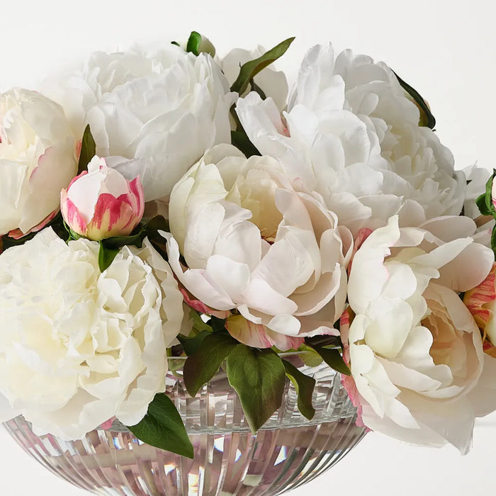 Peony Mix in Vase 40cm White Pink