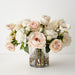 Rose Dahlia Mix in Vase 48cm Champagne