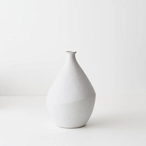 Kenji Stipple Vase White Sand 29cm - Set of 2