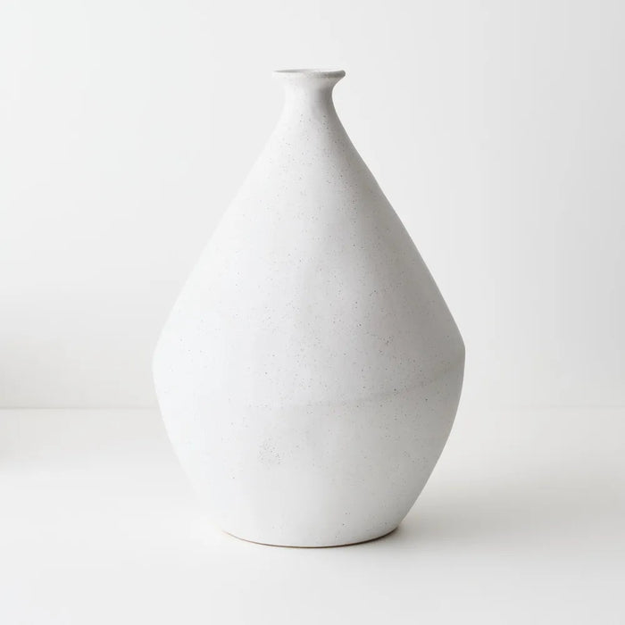 Kenji Stipple Vase - White Sand 44cm
