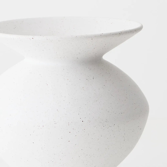Kenji Flared Vase White Sand 22cm - Set of 2