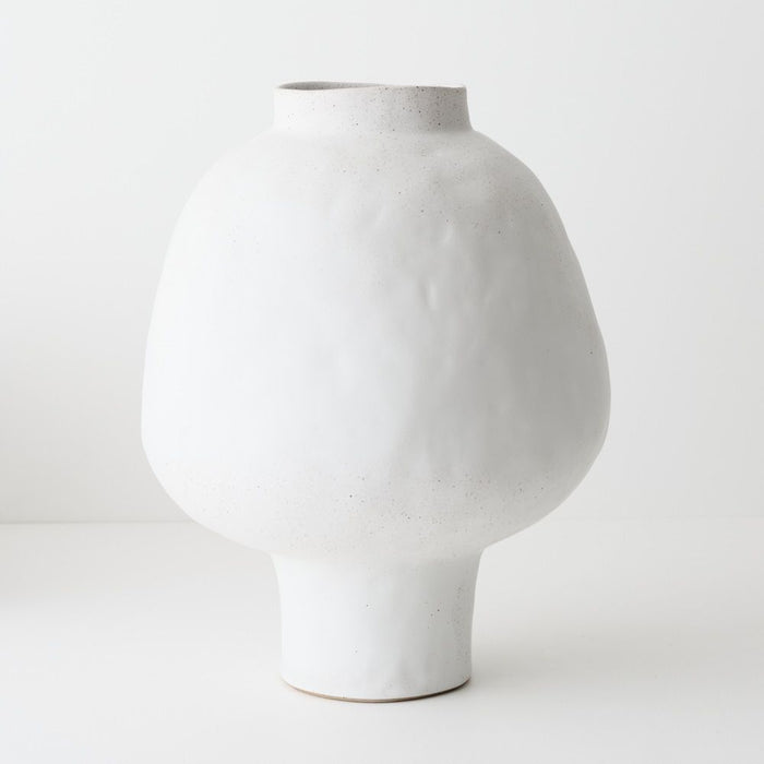 Kenji Vase 40cm White Sand - FLORA DESIGNS