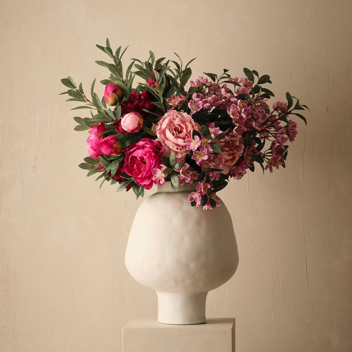 Kenji Vase 40cm White Sand - FLORA DESIGNS