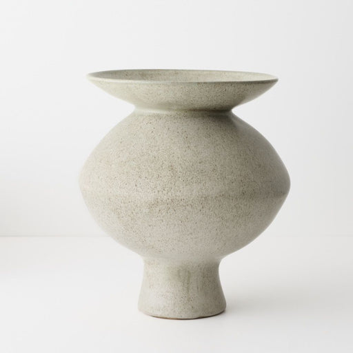 Kenji Flared Vase 33cm Lichen - Pack of 2 - FLORA DESIGNS