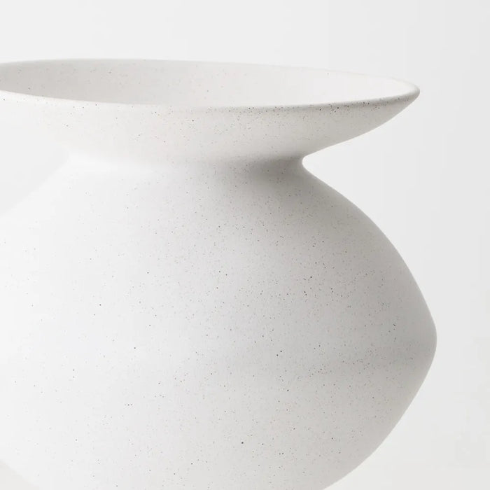 Kenji Flared Vase - White Sand 33cm